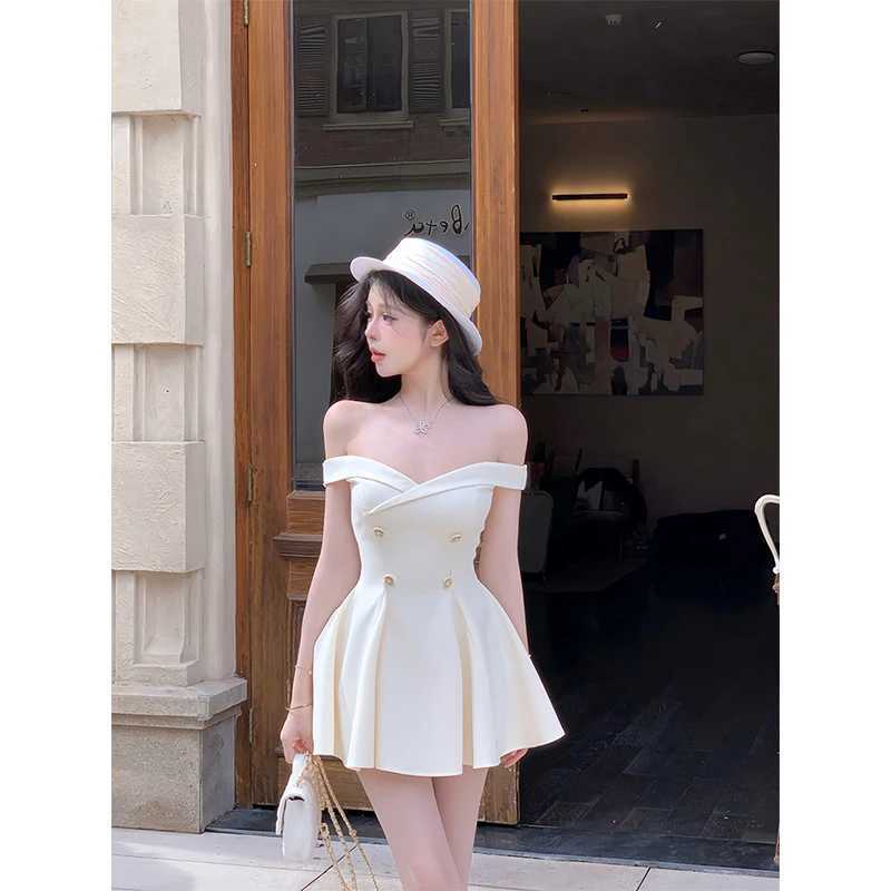 MEXZT Elegant Slash Neck Mini Dress Women Party Prom Luxury Sexy Backless Dresses Summer Ladies Korean Fashion Bodycon Dresses R250716