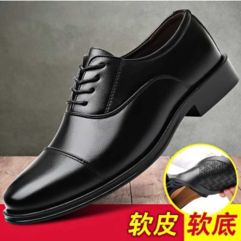Formal Business Shoes Mens Soft Sol Black Casual Mens Shoes Youth Comfortable Wear-resistant Leather Shoes Oxford Shoes for Men Y250715