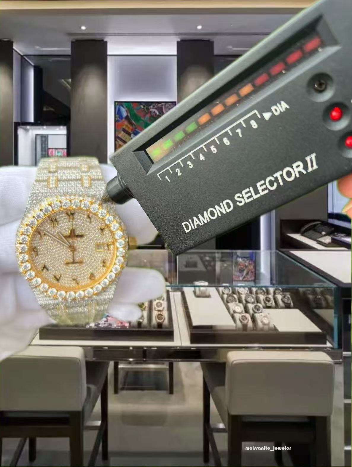 Sports Iced Out VVS moissanite watch Colorful GRA Sapphire Designer Automatic Mechanical Hip-Hop Men and Women Watch