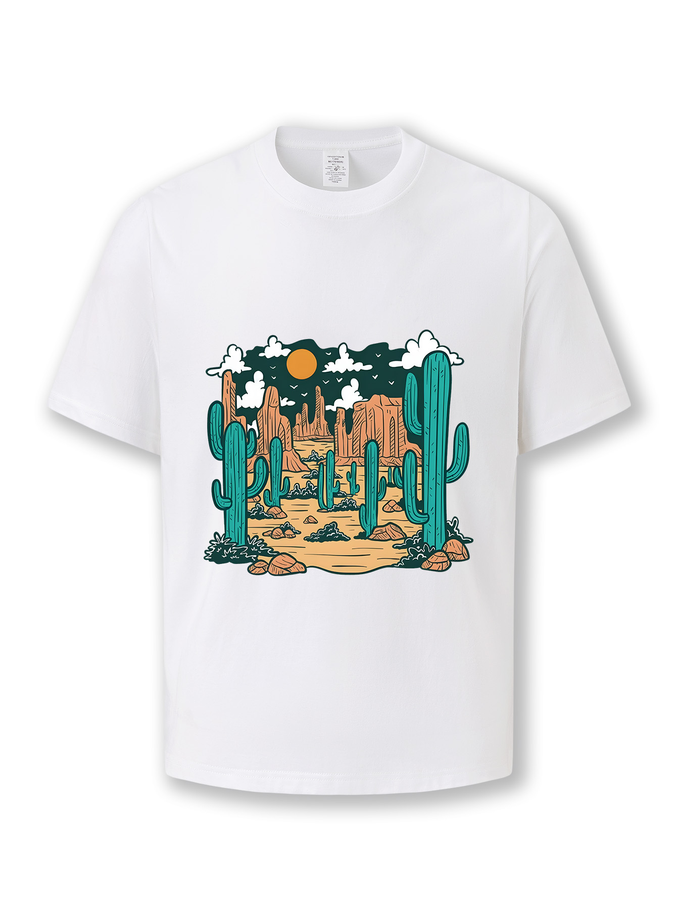 T-Shirts Round Neck Summer Top - Fashionable Breathable Cotton Shirt Featuring Cute Animal Design
