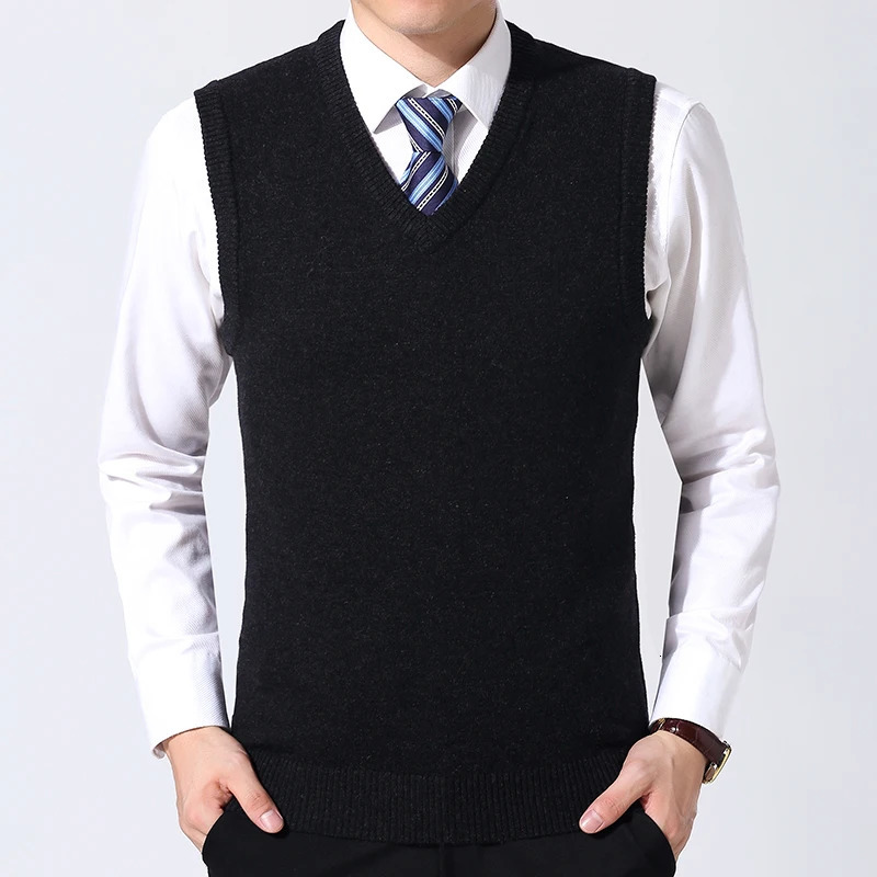 Mens Casual Sweater Vest Warm Comfortable Autumn Winter Fashion Outerwear 250716