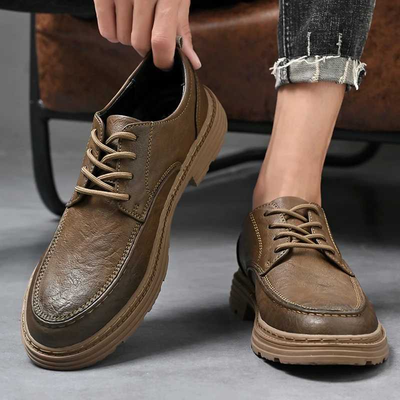 Dress Shoes for Men Business Leather Casual Spring Autumn Social Shoes for Men New High Quality Fashion Luxury Designer Handmade W250716