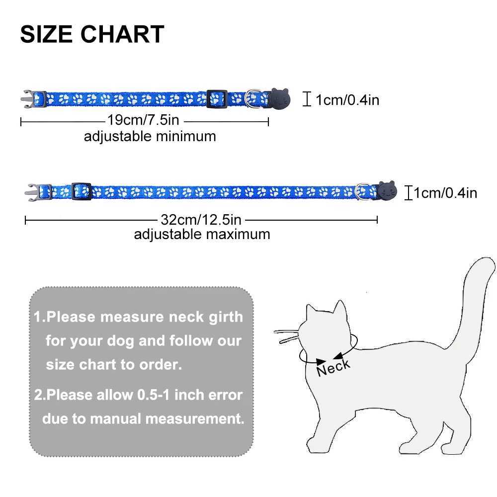 Personalized Cat Collar Adjustable Nylon Pet Products Bell Small Large Kitten Safety Accessories Pa Breakaway Tag Small Necklace LL250716