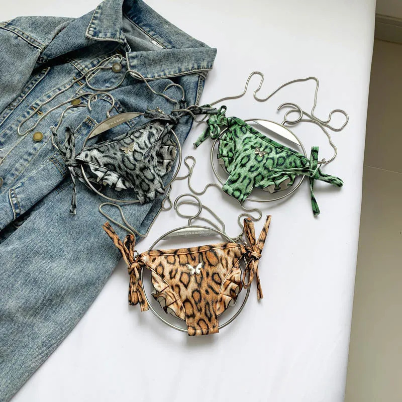 Fashion Leopard Bikini Crossbody Bag For Women Round Bag Handbag Waist Pack Coin Purse Summer Beach Bag 250714