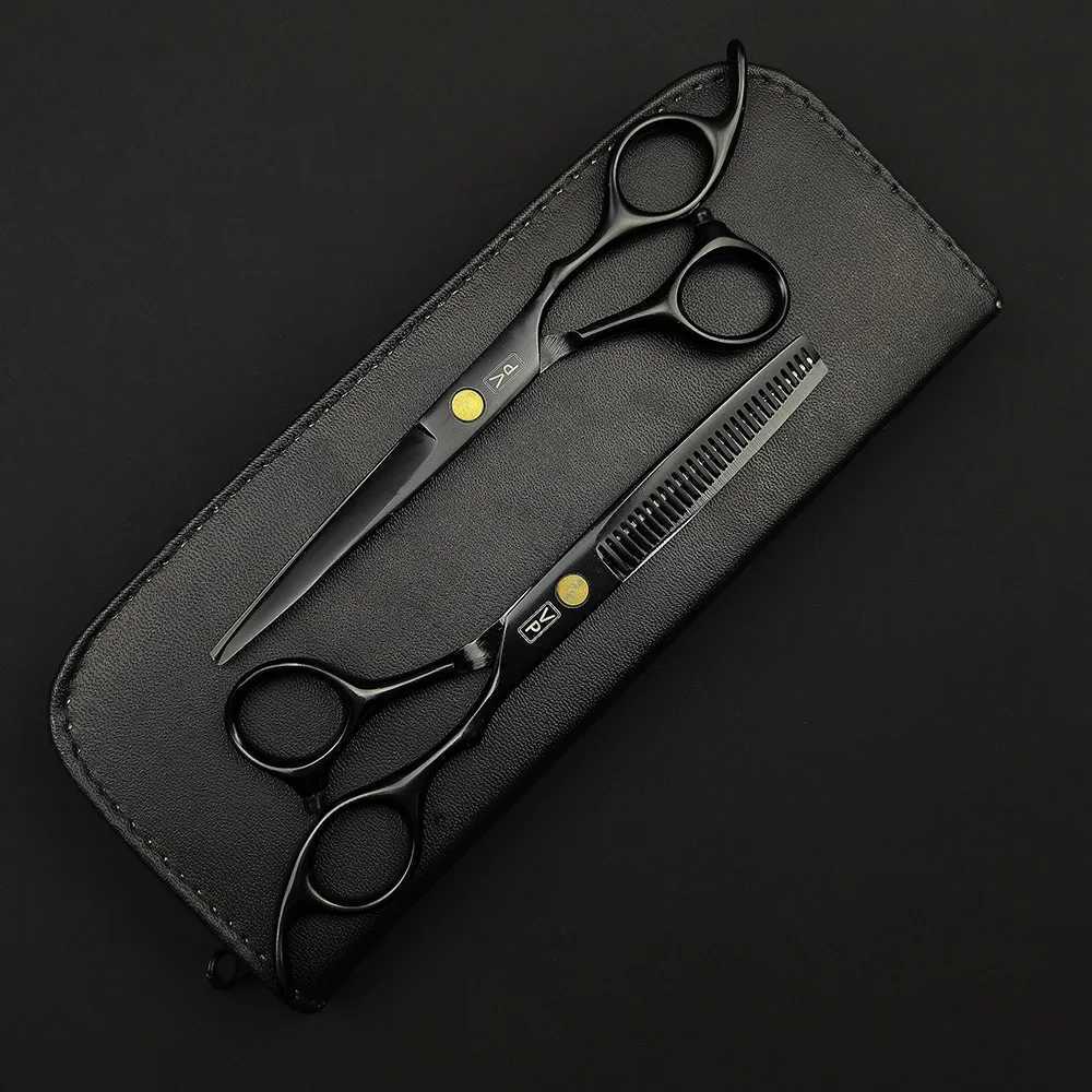 Professional Japan 440C 6 Hair Scissors Haircut Scissor Thinning Barber Cutting Shears Hairdresser Scissors Barbershop Set W250716