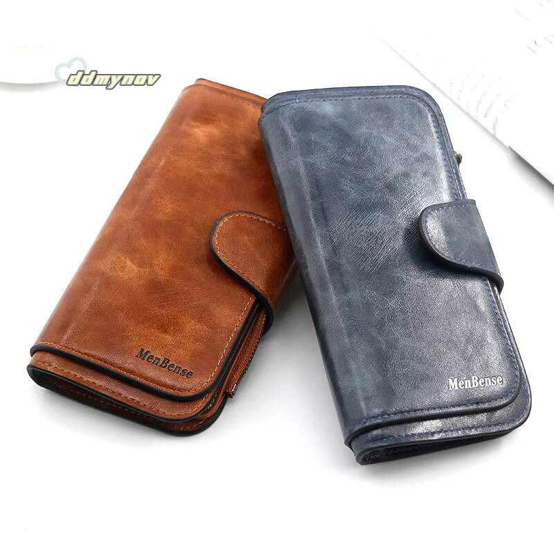 Wallet Made of Leather Wallets Three Fold VINTAGE Womens Purses Mobile Phone Female Coin Purse Carteira Feminina ddmynov