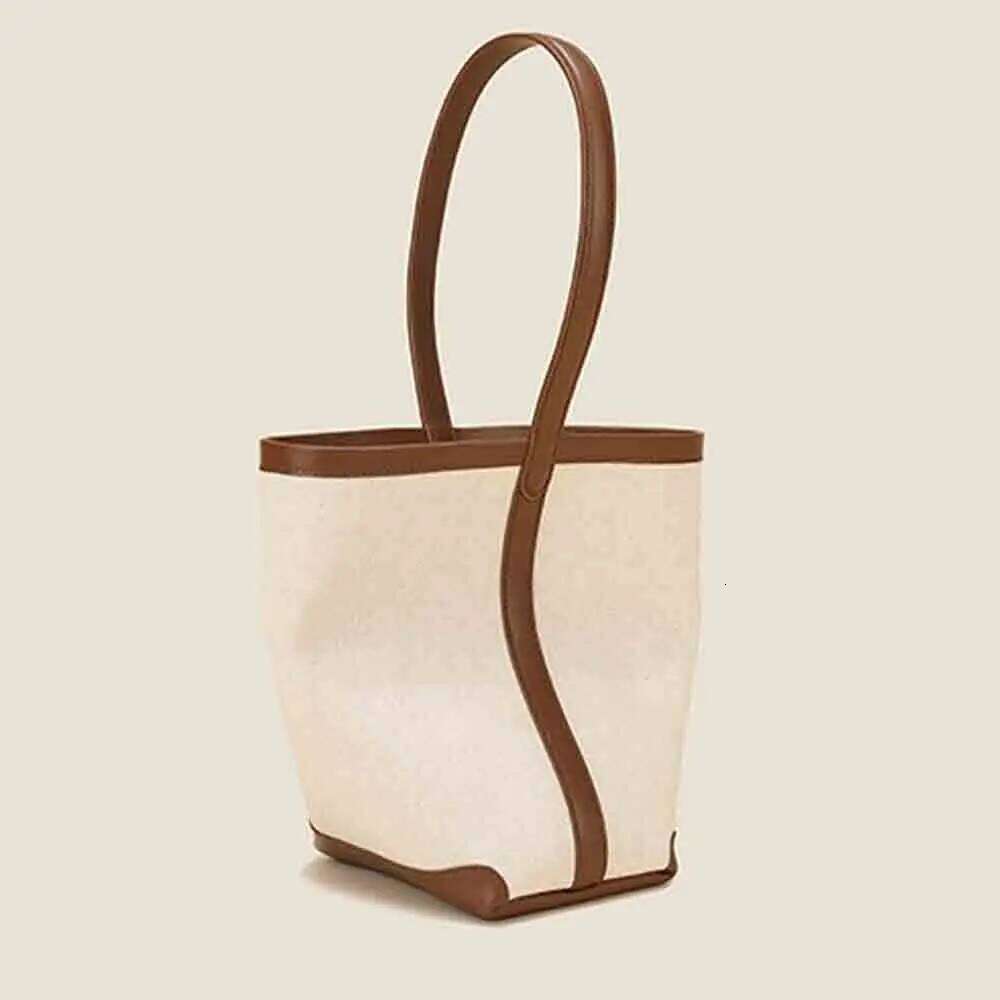 MS New 2023 Women Handbag Designer Bags Canvas Large Capacity Bucket Bag Fashion American Style Leather Casual Tote Lady
