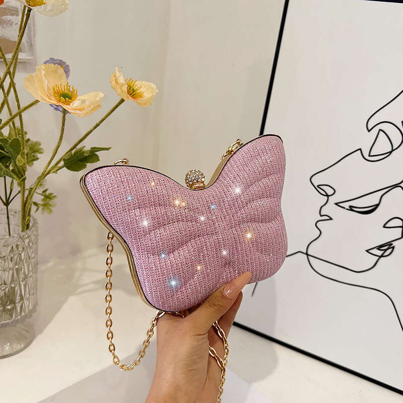 Cute Small 2025 New Style Personality Creative Butterfly Fashionable Women's Single Shoulder Chain Crossbody Mini Lipstick Bag