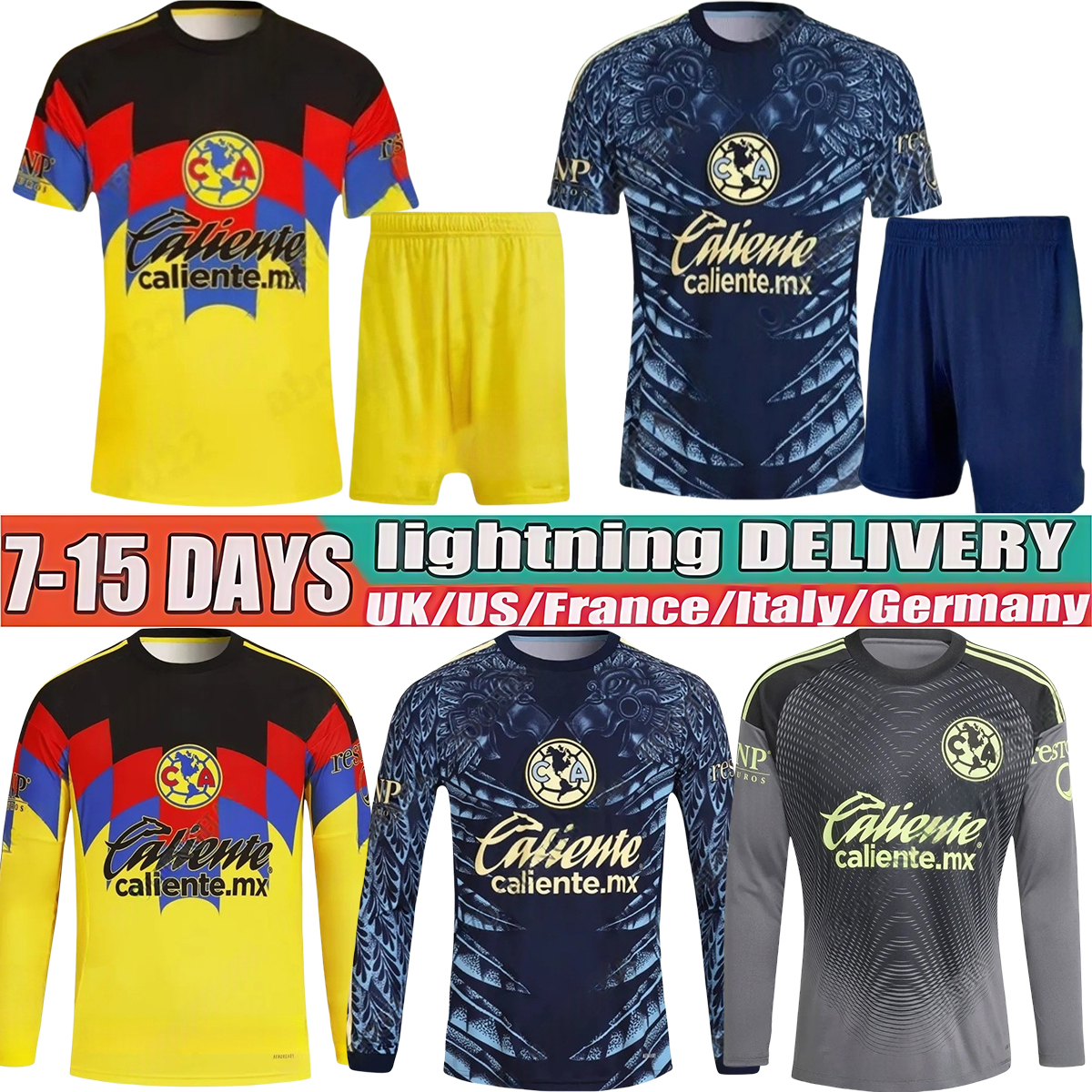 Club America Soccer Jerseys 2025 26 Liga Mx HENRY FIDALGO J.QUINONES 1A.ZENDEJAS E.SANCHEZ HOME AWAY Third Maillot Slim Kids Men Fans Player Version Football Shirt
