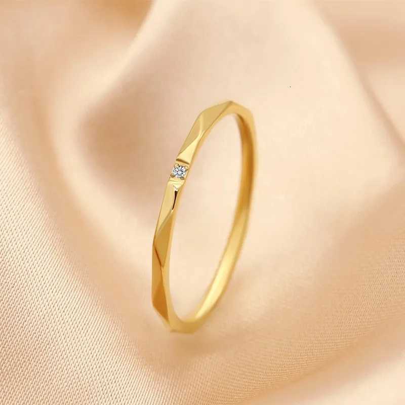1mm Thin Stackable Ring Stainless Steel Single CZ V Faceted Knuckle Midi Ring for Women Girl Size 5-10 S250716