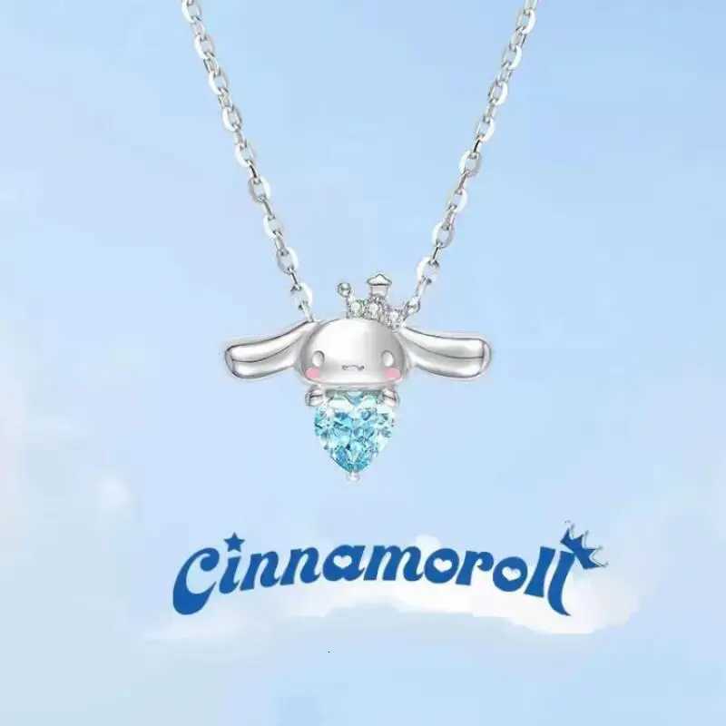 Sanrio Cinnamoroll Necklace Autumn and Winter Sterling Silver Light Luxury Small Collarbone Chain Girls Accessories Festival Gifts w250716