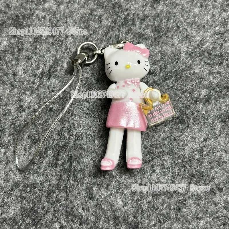 Sanrio Hello Kitty Key Chains Cartoon Cute Cat Pendant Decoration Bag Mobile Phone Pendant Y2k Style Doll Accessories Xmas Gifts w250716
