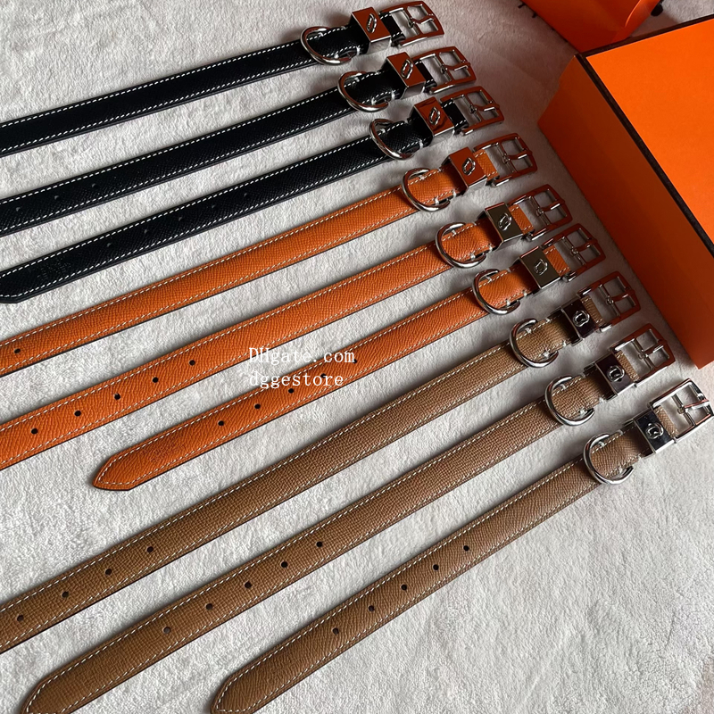 Designer Collars, Luxury Cowhide Leather Pets Collar with Metal Charm, High End Hardware Accessories, Necklace for Puppy Cats Fashion Dog Birthday Gif