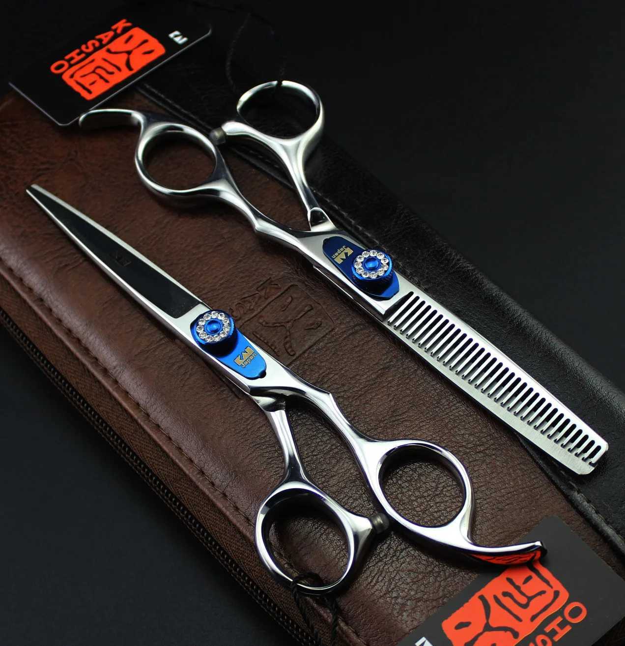 6 Inch Professional Hairdressing Scissors Barber Scissors Straight Thinning Hair Cutting Tool W250716