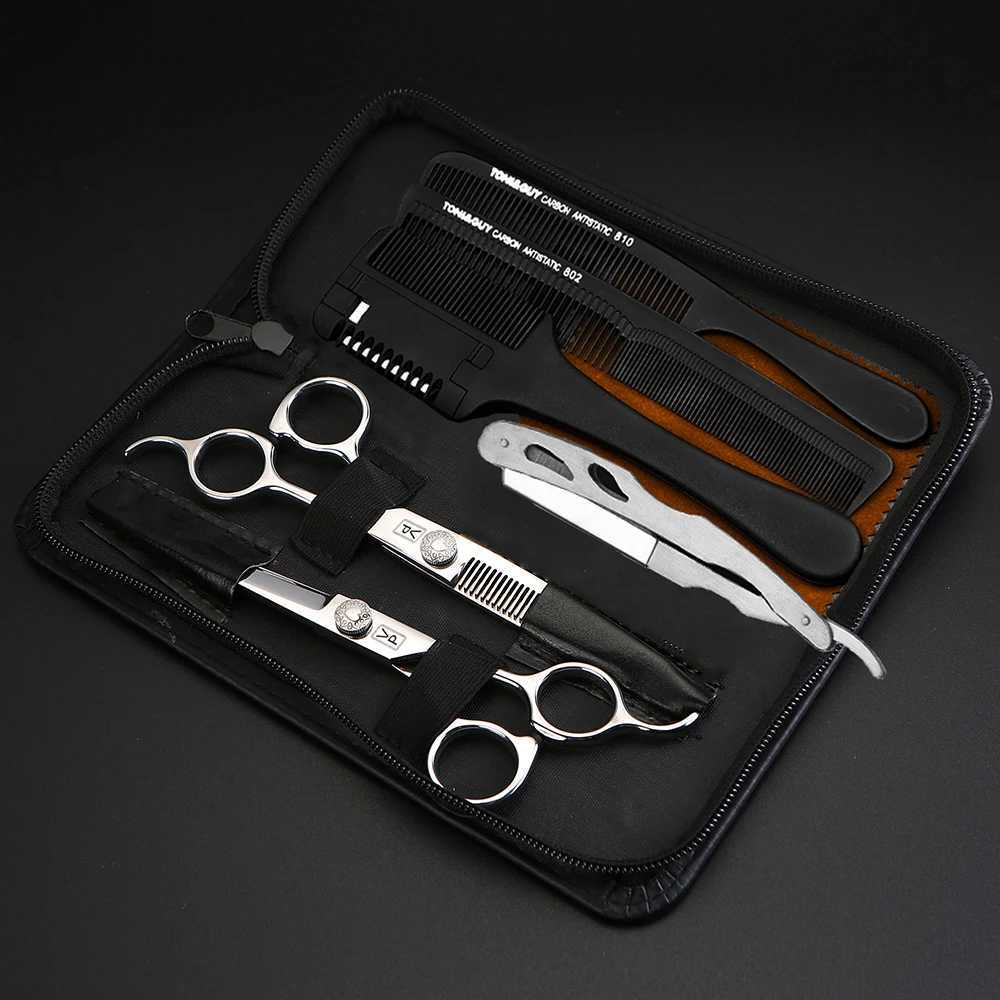 Professional Japan 440C 6 Hair Scissors Haircut Scissor Thinning Barber Cutting Shears Hairdresser Scissors Barbershop Set W250716