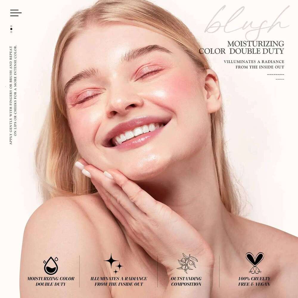 FLORTTE Cream Blush for Cheeks Face Makeup,Radiant Finish, Hydrating,Creamy,Lightweight Blendable Color,Vegan & Cruelty-Free X250716