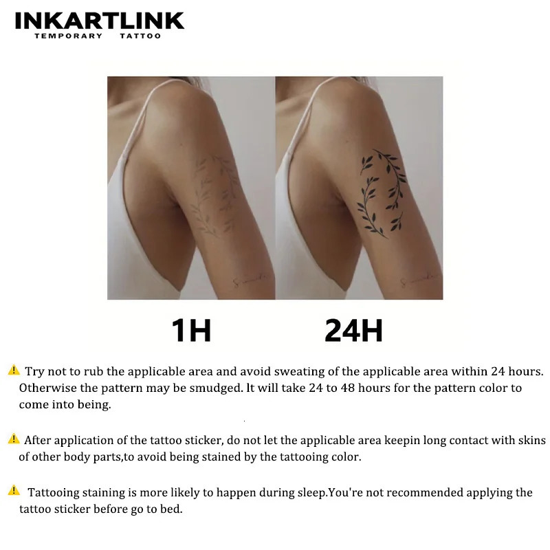 INKARTLINK Angel Herbal Juice Tattoo Sticker Magic Semi anent Realistic Lasts 12 Weeks 250809