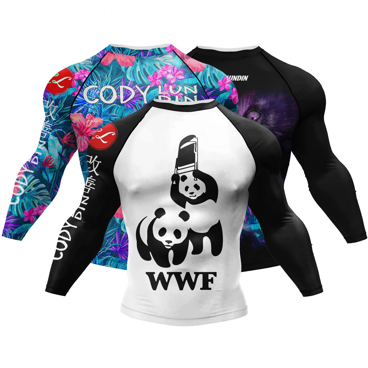Cody Lundin Swimming Surfing Tshirt Tight Long Sleeve Compression Training Grappling Sportwear mma bjj Combat Rash Guard y250707