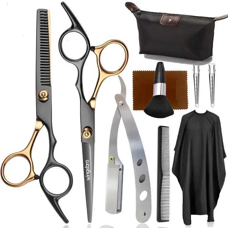 Hairdressing Scissors Set 6 Inch Hair Cutting Scissors Thinning Shears Hair Cutting Styling Accessories Tools Kit For Barber W250716