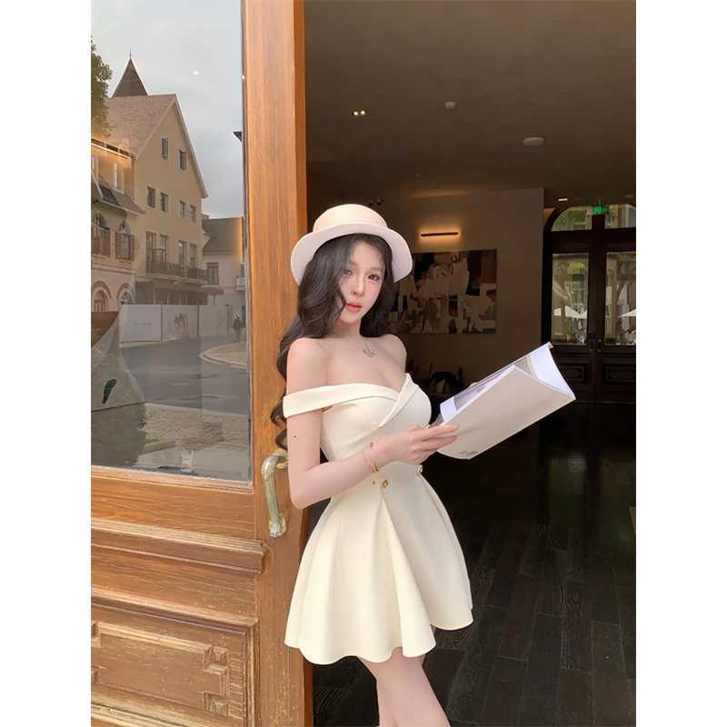 MEXZT Elegant Slash Neck Mini Dress Women Party Prom Luxury Sexy Backless Dresses Summer Ladies Korean Fashion Bodycon Dresses R250716