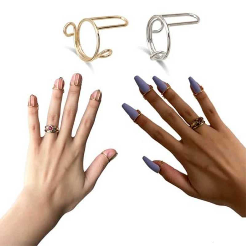 10Pcs Art Rings Adjustable Fingertip Rings Women Party Jewelry Metal Open Rings Material Women Jewelry S250716