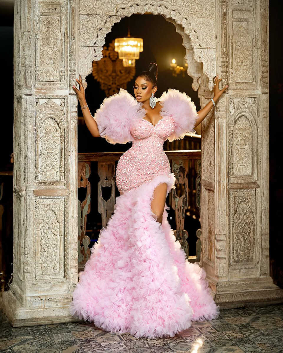 Hot Sexy Mermaid Prom Dress Tiered Ruffles Beads Customized Evening Dress Robes Evening Pageant Gowns