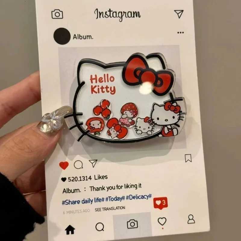 Sanrios Phone Accessories Anime Christmas Hello Kitty Paste Mobile Phone Holder Cartoon Portable Scalable Fashion Phone Giftw250716