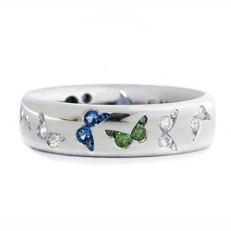 Fashion Butterfly Ring Womens Luxury Animal Jewelry Zircon Butterfly Accessories Rings for Women Engagement Anniversary Gift S250716