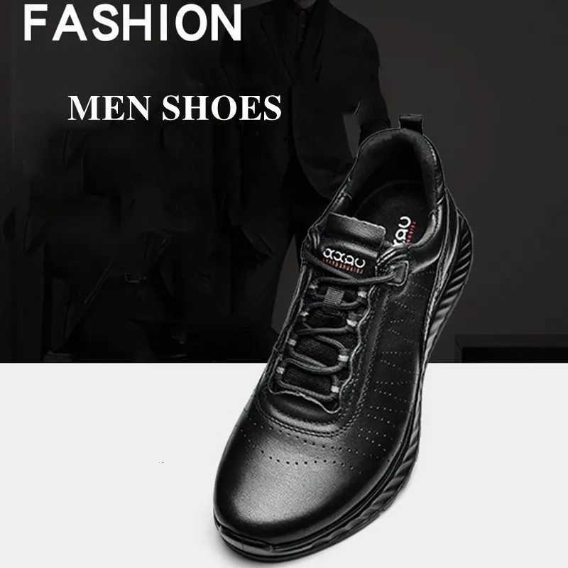 Genuine Leather Trekking Shoes Mens Casual Shoes Business Brand Male Footwear Soft Comfortable Walk Sneakers W250716