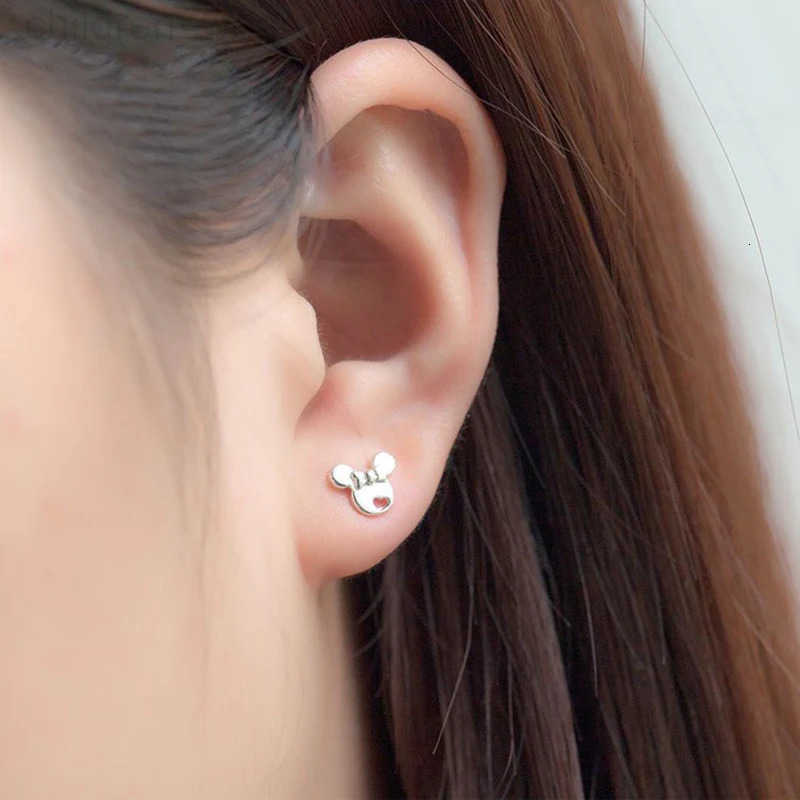 Disney ute Mini Mouse Stud Earrings for Women Bowknot Heart Cartoon New Gift Charm Fashion Jewelry (E001) W20250716