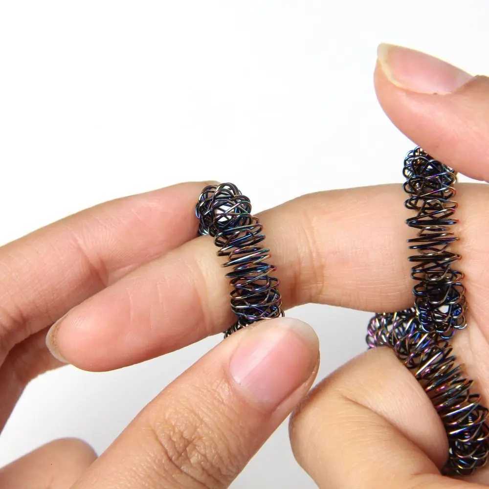 Compact Premium Acupressure Ring Springs Steel Anti Stress Rings Mini 2.5cm Stress Ring Relaxation Fingers S250716