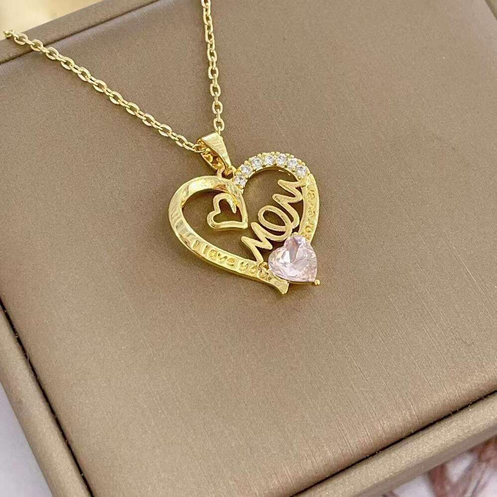 Fashion Zircon Personality Ins Style Elegant Niche Design Heart Pendant New Versatile Necklace 675