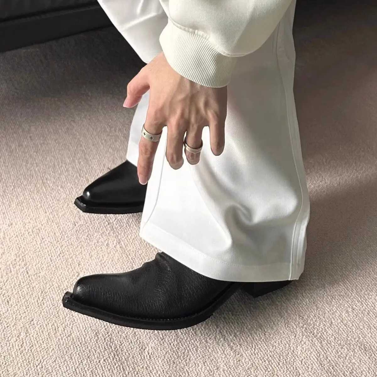 2025 One-foot Loafer Commuter Platform Wizard Trendy Mens and Womens Heightening Head Leather Niche Casual Sderby Shoes W250716