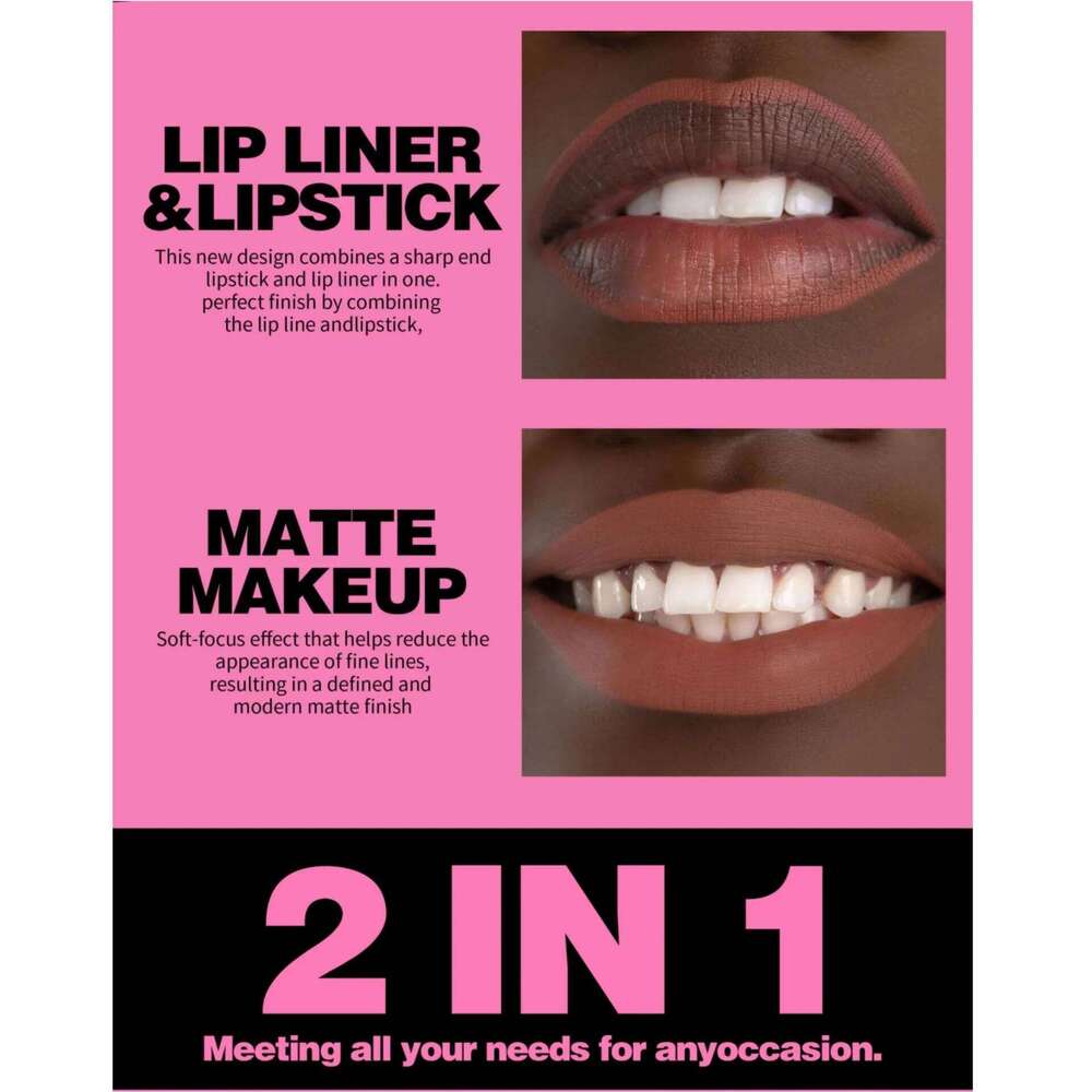 Tapered Gradient Liner Matte Brown Veet Lipstick Pen Waterproof Non Sticky Contouring Tint Lipliner Crayon Lip Makeup X250716