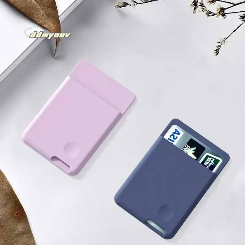 Phone Wallet Case Self-Adhesive Silicone Pocket Stick ID Bank Credit Storage Card Holder Bag Accessory Purse ddmynov