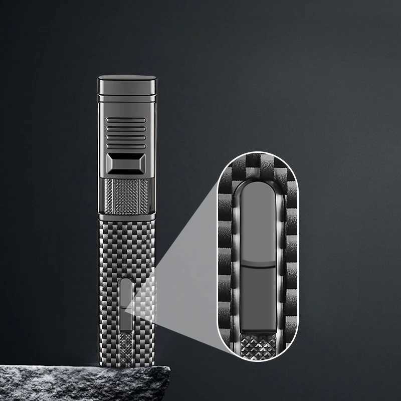 JOBON Metal Windproof Direct Blue Flame Butane Gas Torch Lighter with Visible Gas Window Portable Cigar Lighters Smoking Gift for Men y250716