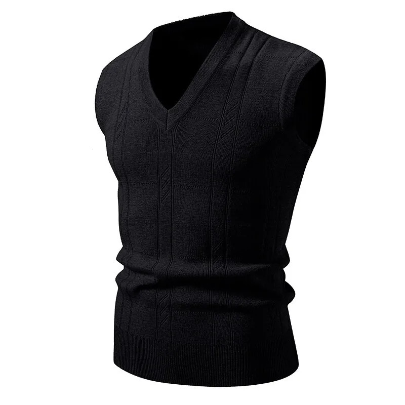 Mens V-Neck Sleeveless Vest Classic Pullover Knitted Waistcoat Sweater Cardigans Tank Tops Outdoor Streetwear 250716