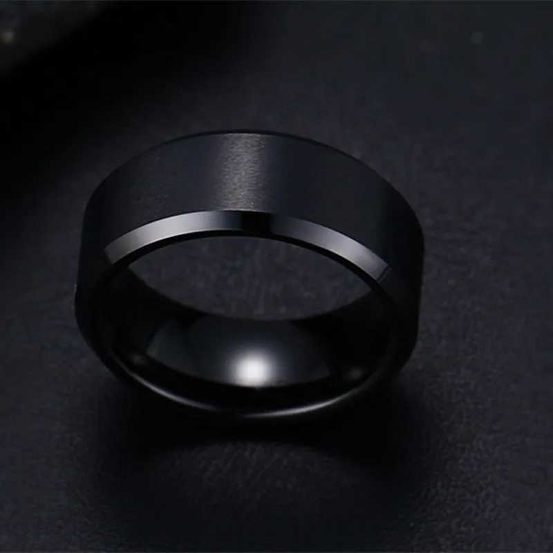 2021 Fashion Charm Jewelry ring men stainless steel Black Rings For Women S250716