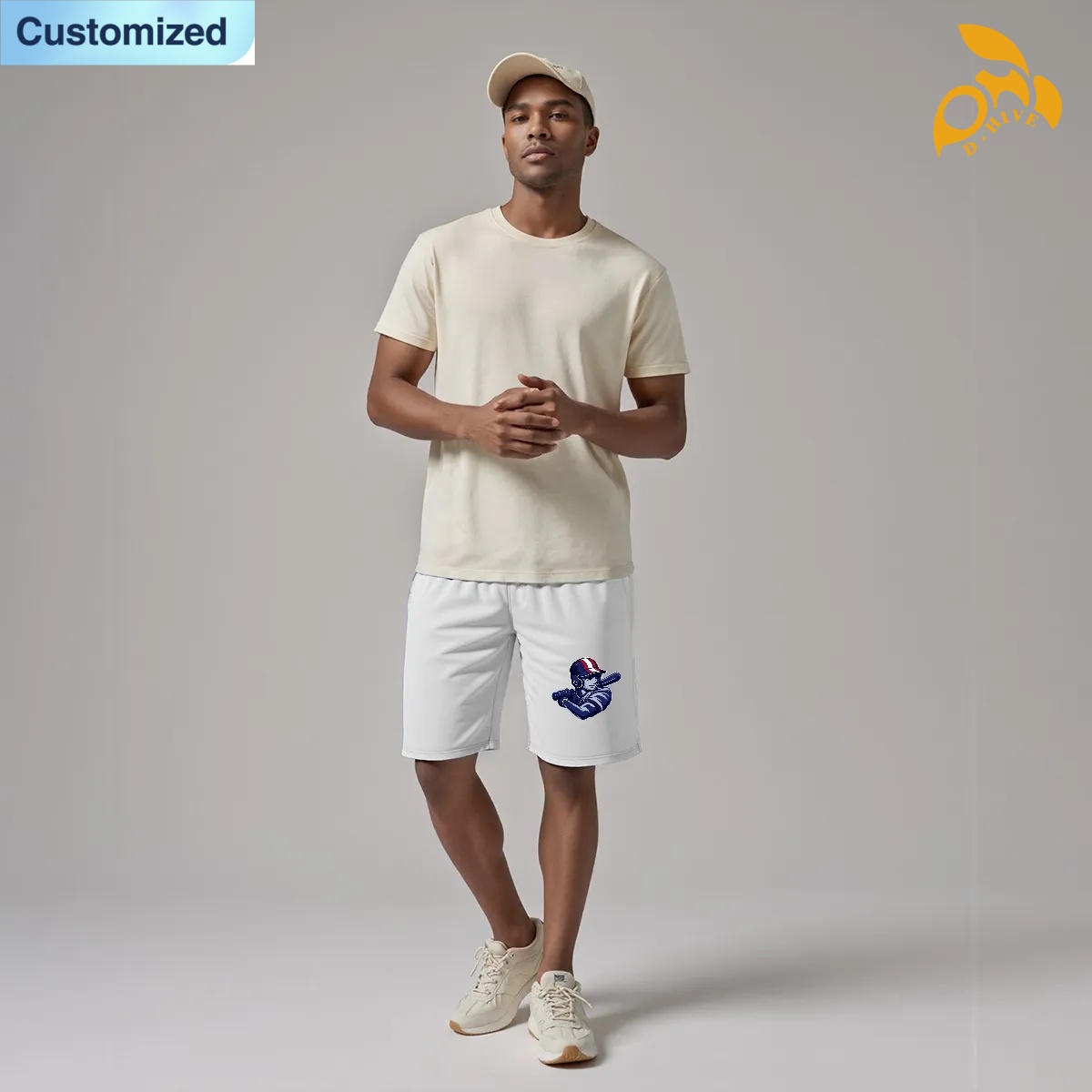 free shipping designer customized definition Men's Polyester Cotton ShortsFor the USA|260GSM DTF