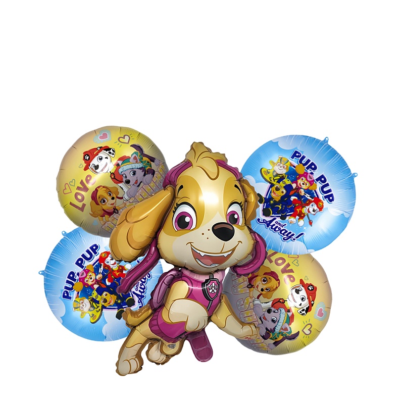 20-inch Paw Patrol themed cartoon aluminum film balloons, decorative balloons, party decoration items and atmosphere decoration