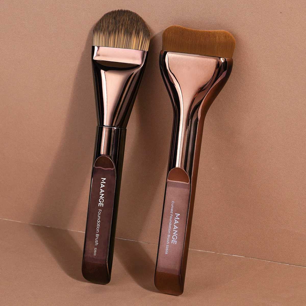 2pcs Foundation Makeup Brushes Set Ultra Thin Top Mask Brush For Liquid Cream Cosmetics Blending Beauty Tool Premium GiftXJ2500716