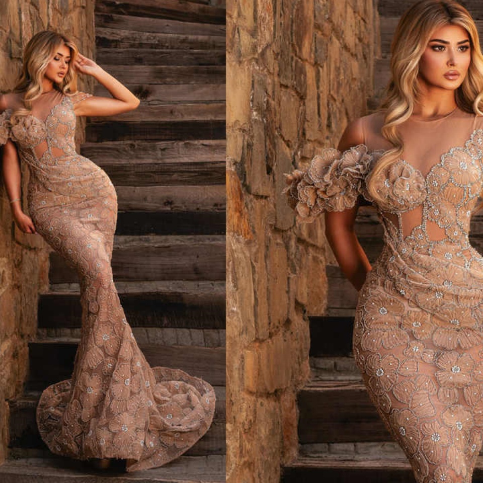 Dubai Saudi Arabia Customized Off Shoulder Evening Dresses Ruffles Flowers Prom Dress Formal Occasion Prom Gowns vestido de novia
