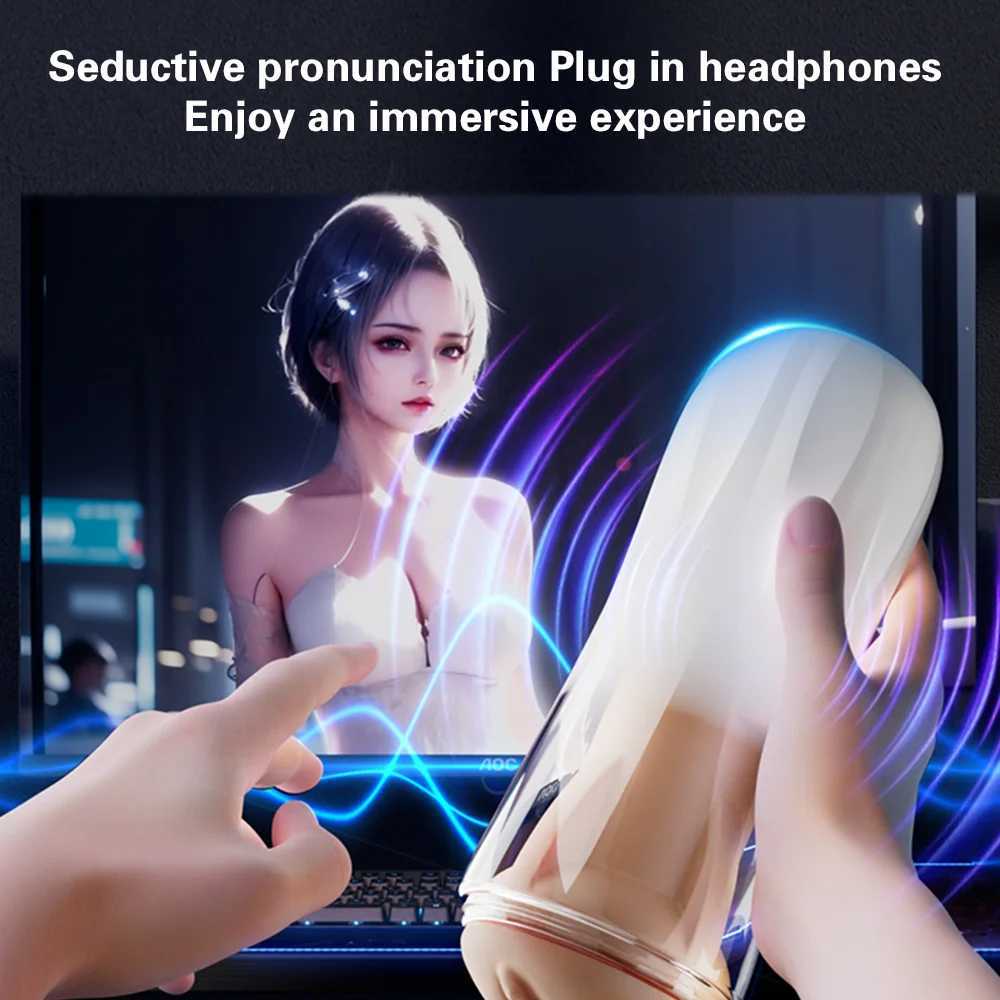 Automatic Masturbator Blowjob Cup Male Real Vagina Pocket Pussy Machine Oral Penis Masturbation Vibration Adult Sex Toy for MenXJ250715
