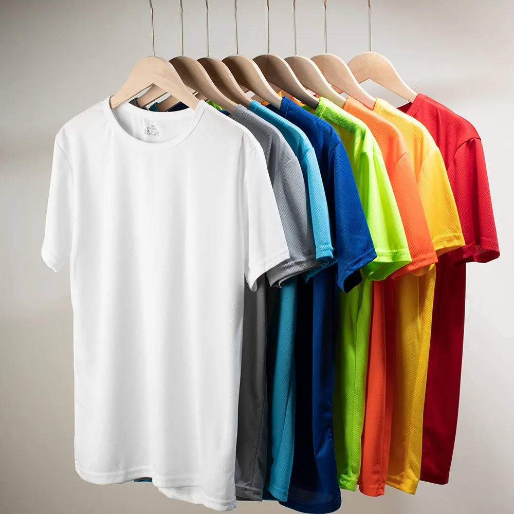 123 Pcs Multicolor Quick Dry Short Sleeve Sport T-Shirt Gym Fitness Trainer Running Shirt Mens Breathable Sportswear 250715