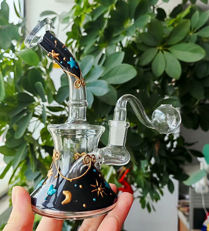 small beaker bong hookahs mini oil Hookahs thick glass water bongs smoking water pipes bubbler With 14mm Joint