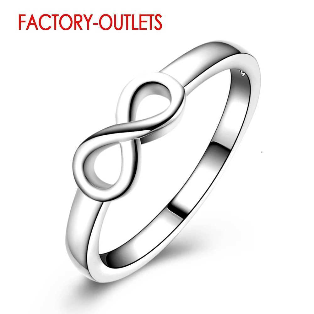 Genuine 925 Sterling Silver Infinity Ring Romantic Symbol Fashion Jewelry Best Gifts For Women Girls Wedding Engagement S250716