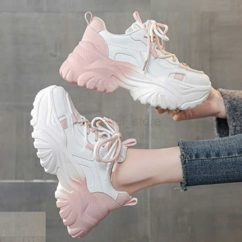 High Platform Lace Up Shoes For Women 2025 New Korean Stylish Deals Aesthetic Daily Routine Trends 39 Woman Footwear M250716