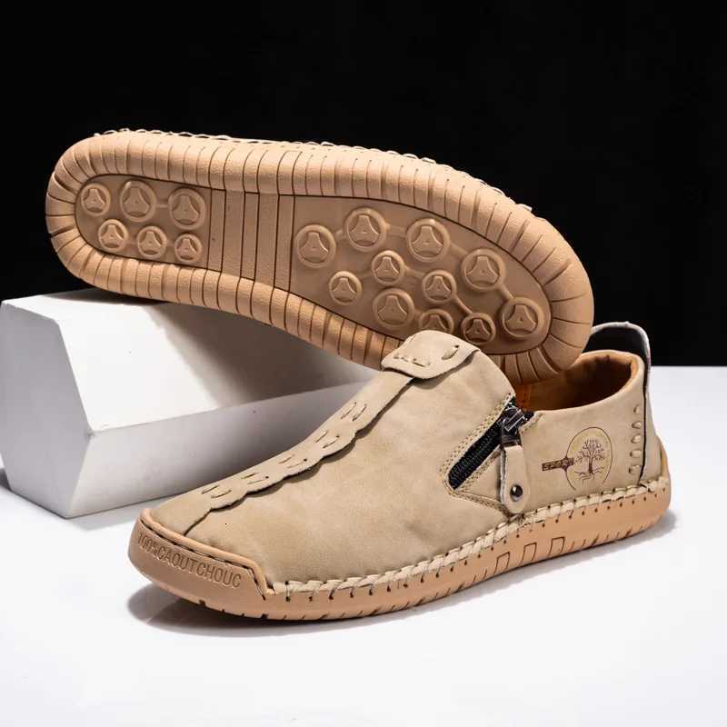 Mens Casual Leather Shoes with Soft Soles Mens Driving Shoes Loafers Shoes W250716