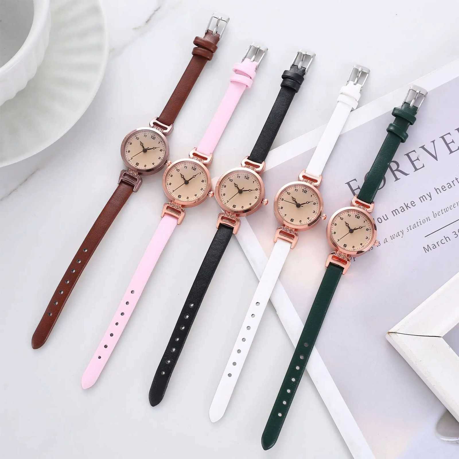 Kegllect Ladies Small Dial Quartz Wen Minimalist PU Belt Classic Pointer Wrist for Girls Y250715