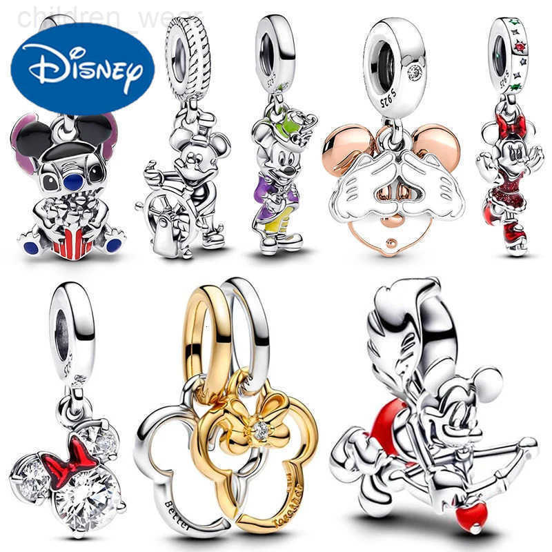 Disney Disney New Stitch Mickey Minnie Pendant Charm Beads Fits Bracelets Bangle Necklace Women Luxury DIY Jewelry Party Festival Gifts W20250716
